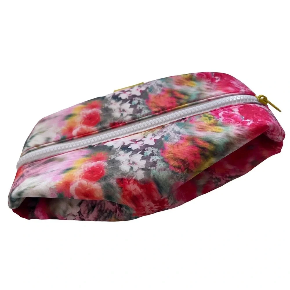 Athleta Supergoop Cosmetics‎ Bag Floral Make-up Watercolor Travel Pouch